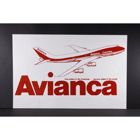 Vintage 11 x 17" Avianca Columbia Airline advertisement test print page x2, - Picture 3 of 4